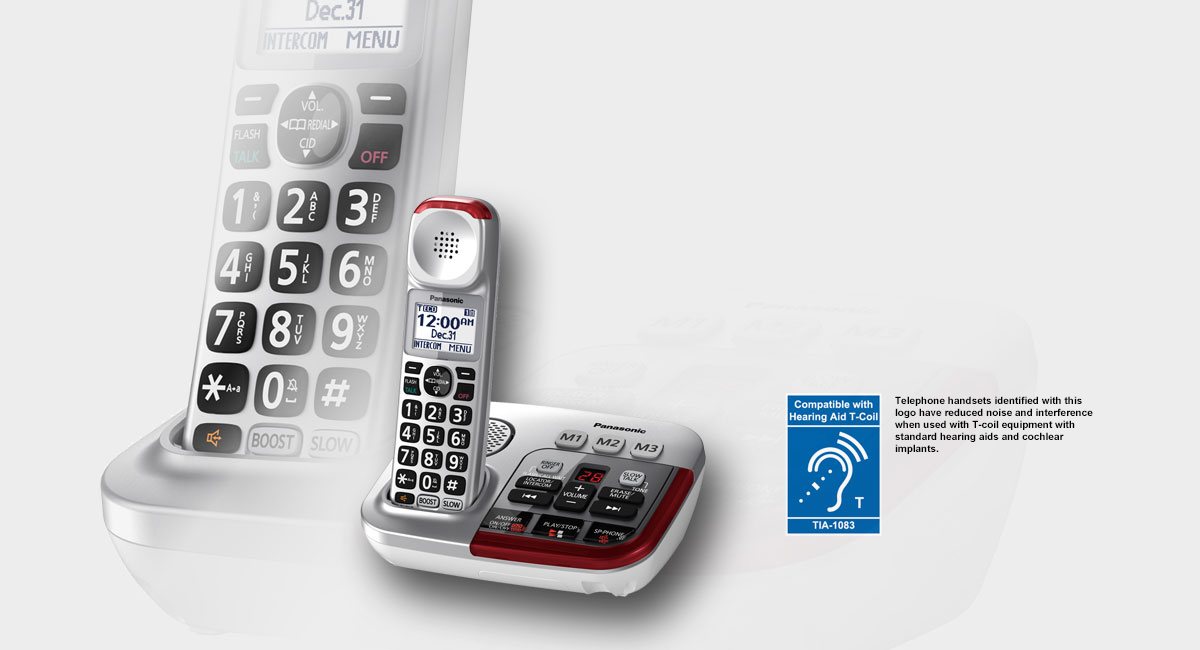 Optional Handset for KXTGM470W and KXTGM490S White only 