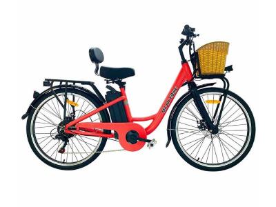 Daymak 350W EBike with 48V Lithium Ion 10AH Battery in Red - Milan (R)