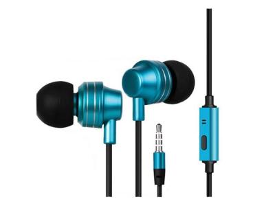 Escape Hands-free Earphones With Microphone In Metallic Blue - EHP253