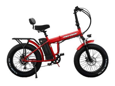 Daymak 48V 350W Fat Tire Ebike in Red - Max 48V (R)