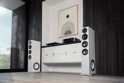 Definitive Technology Demand Series High-Performance 3-Way Tower Speaker With 10 Inch Passive Bass Radiators - D17 Right (W)