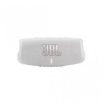 JBL Charge 5 Portable Waterproof Speaker With Powerbank In White - JBLCHARGE5WHTAM