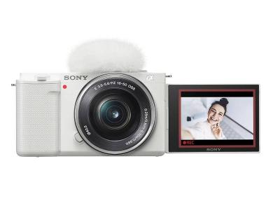 Sony Interchangeable Lens Vlog Camera in White  - ILCZVE10L/W