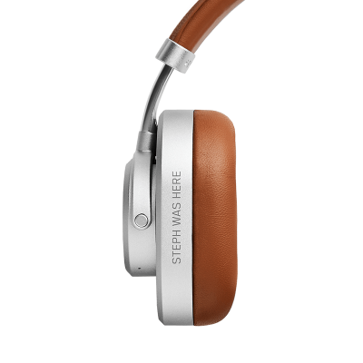 Master & Dynamic Active Noise-Cancelling Wireless Headphone In Silver Metal And Brown Leather - MW65S2