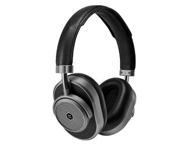 Master & Dynamic Active Noise-Cancelling Wireless Headphone In Gunmetal And Black Leather - MW65G1