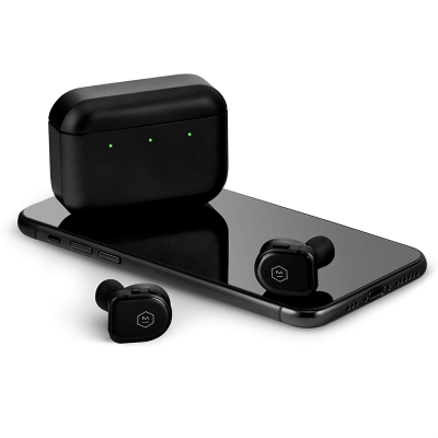 Master & Dynamic Active Noise-Cancelling True Wireless Earphone In Black Ceramic With Matte Black Case - MW08BK