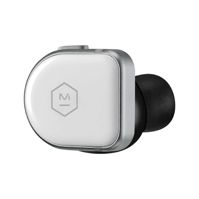 Master & Dynamic Active Noise-Cancelling True Wireless Earphone In White Ceramic With Stainless Steel Case - MW08WH