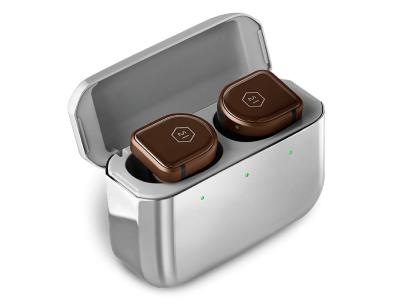 Master & Dynamic Active Noise-Cancelling True Wireless Earphone In Brown Ceramic With Stainless Steel Case - MW08BN