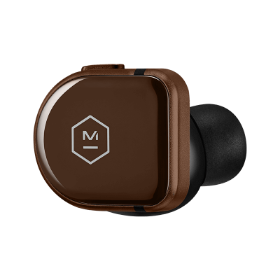Master & Dynamic Active Noise-Cancelling True Wireless Earphone In Brown Ceramic With Stainless Steel Case - MW08BN