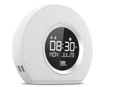 JBL Bluetooth clock radio with USB charging and ambient light - JBLHORIZONWHTAM-
