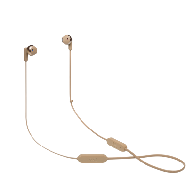 JBL Wireless Earbud Headphones in Champagne Gold - JBLT215BTCGDAM