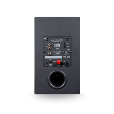 PSB Speakers Powered Bookshelf Speakers In Black - Alpha AM5 BLK