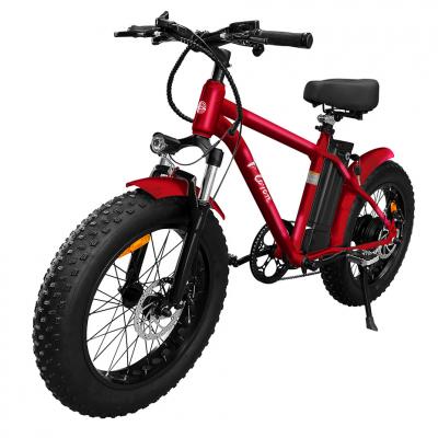 Daymak 48V Fat Tire Electric Bicycle in Red - Coyote (R)