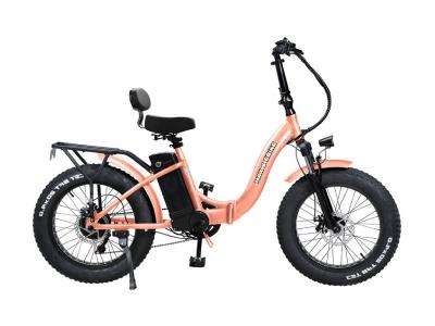 Daymak 48V Fat Tire Foldable Electric Bike in Pink - Max S 48v (P)