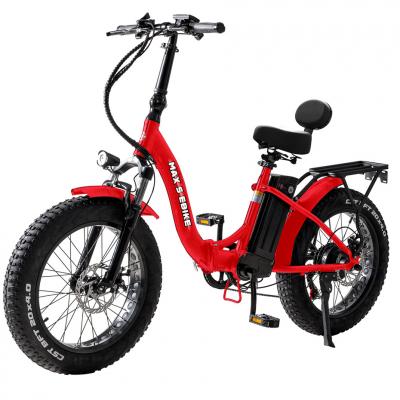 Daymak 48V Fat Tire Foldable Electric Bike in Red - Max S 48v (R)