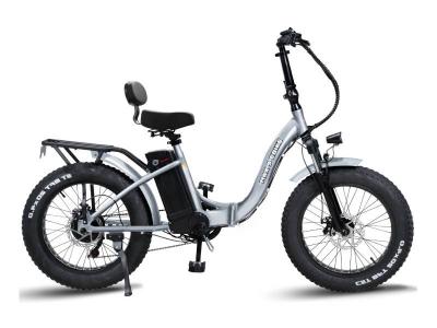 Daymak 48V Fat Tire Foldable Electric Bike in Chrome - Max S 48v (Ch)
