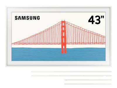 43" Samsung Bundle The Frame QLED 4K Smart TV and Customizable Frame - QN43LS03BAFXZC-VG-SCFA43WTB/ZA