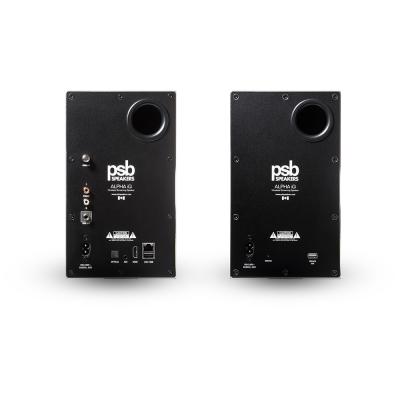 PSB Speakers Alpha iQ Streaming Powered Speakers with BluOS in Matte Black - Alpha iQ (B)