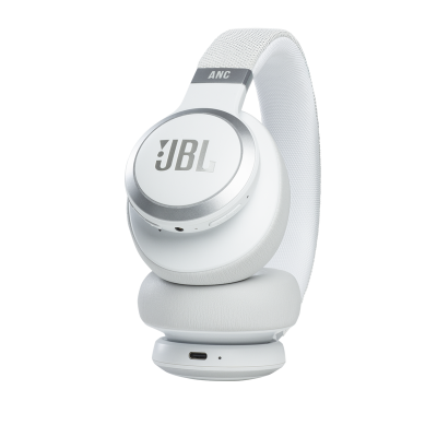 JBL Wireless Over-ear Noise Cancelling Headphones in White - JBLLIVE660NCWHTAM