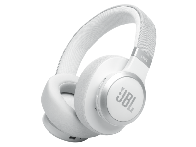 JBL Live 770NC Wireless True Adaptive Noise Cancelling Over-Ear Headphones in White - JBLLIVE770NCWHTAM