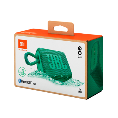 JBL Ultra-portable Waterproof Speaker in Green - JBLGO3ECOGRNAM