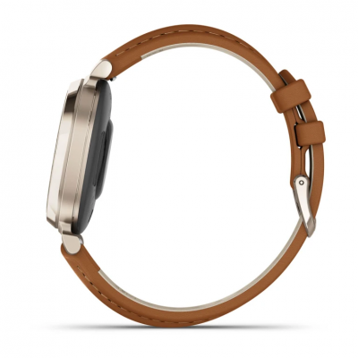 Garmin Lily 2 Classic Cream Gold with Tan Leather Band - 010-02839-02