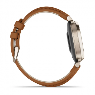 Garmin Lily 2 Classic Cream Gold with Tan Leather Band - 010-02839-02