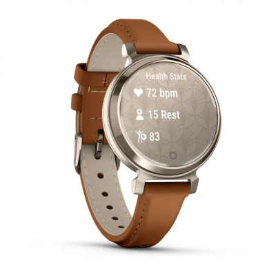 Garmin Lily 2 Classic Cream Gold with Tan Leather Band - 010-02839-02