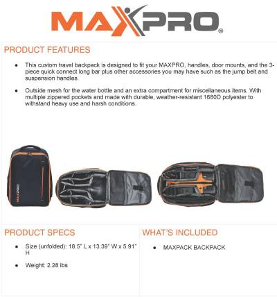MaxPro MaxPack Backpack - X2001-NNA-BK