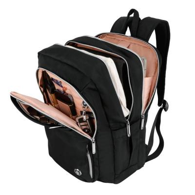 Swiss Digital KATY ROSE Black Platinum Backpack with SDD Finder - SD1006FB-01B