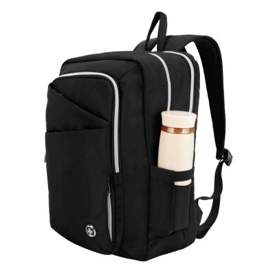 Swiss Digital KATY ROSE Black Platinum Backpack with SDD Finder - SD1006FB-01B