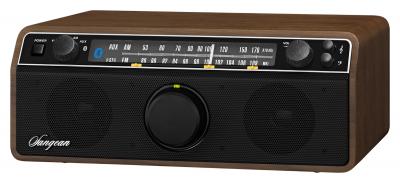 Sangean FM AM Aux-in Bluetooth Wooden Cabinet Receiver - WR-12BT