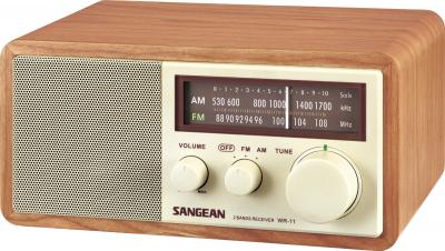 Sangean FM / AM Analog Wooden Cabinet Receiver - WR-11 (Wnt)