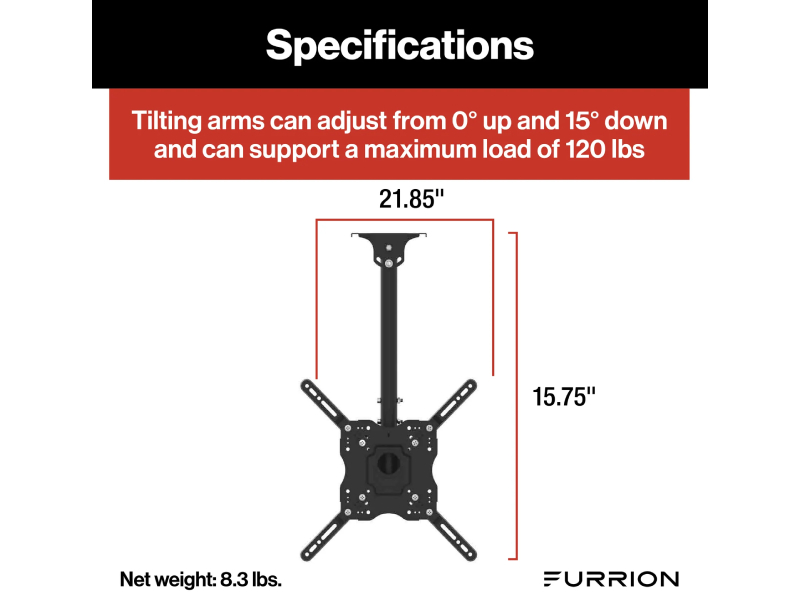 Furrion Aurora Universal Outdoor Ceiling Full Motion Mount - FU-F2AA003ABBK