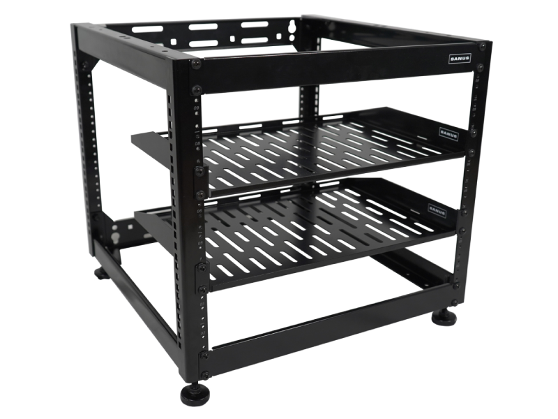 Sanus 10U AV Rack Stackable Open Frame Network Rack - CFR1610-B1