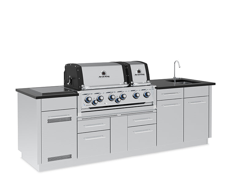 Broil King Outdoor Kitchen with Imperial S 690iE Island Grill - 897844E LP