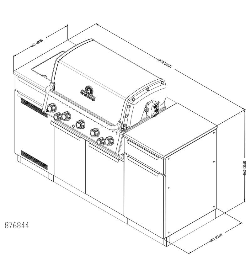 Broil King Baron 590i IR Shadow Natural Gas Grill - 876847 NG