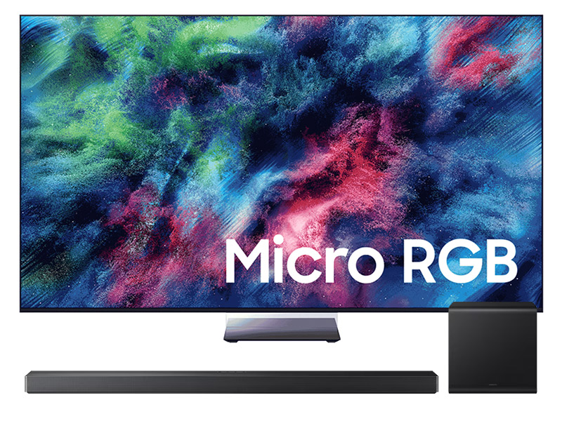 65" Samsung Micro RGB R95H 4K TV + Q Series Soundbar - MRN65R95HAFXZC-HW-QS700F/ZC