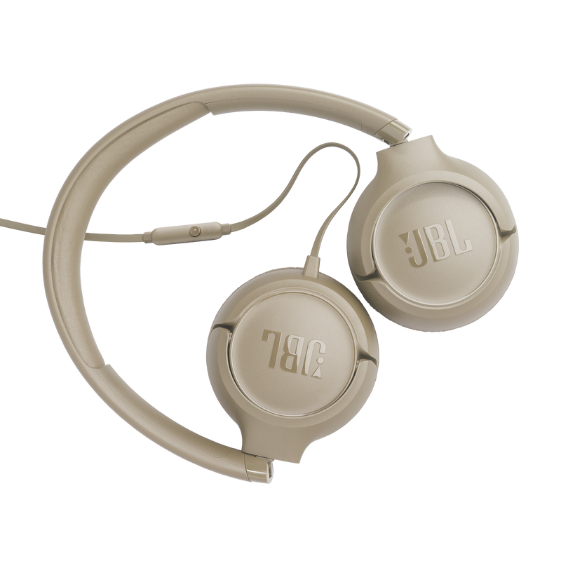 JBL Tune 530 Wired On-Ear Headphones In Beige - JBLT530BEGAM