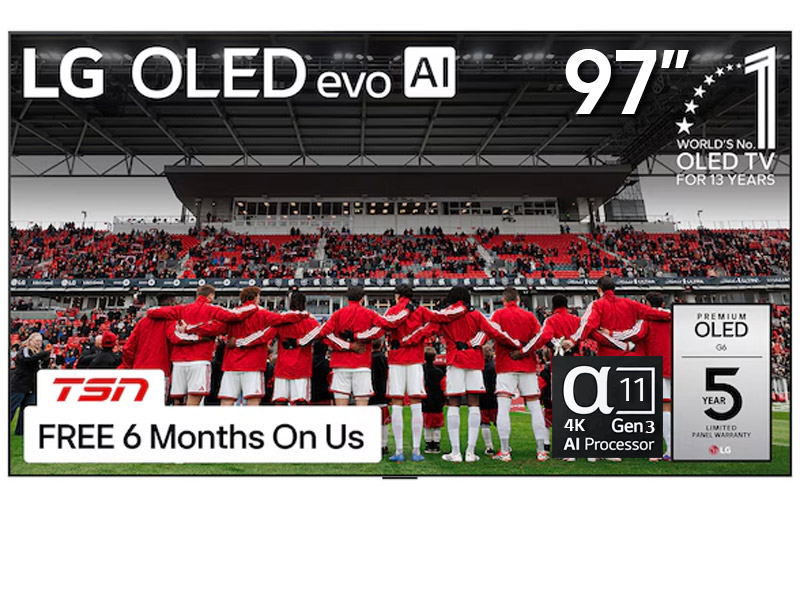 97" LG OLED97G6WUA OLED Evo AI 4K Smart TV (2026)