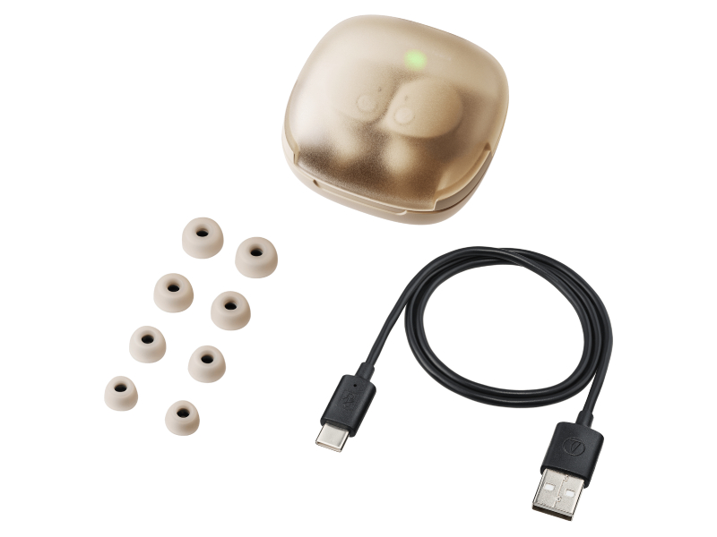 Audio Technica Wireless Earbuds in Beige - ATH-CKS50TW2BG