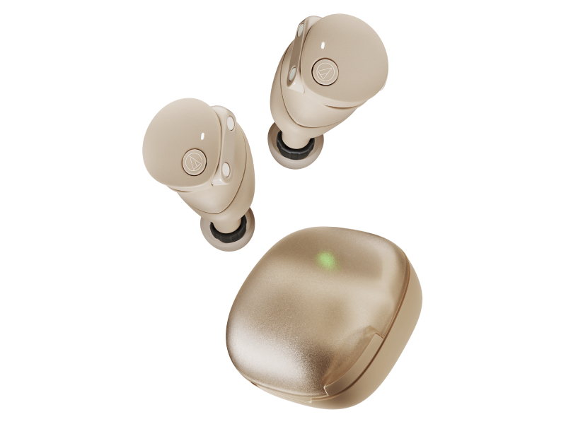 Audio Technica Wireless Earbuds in Beige - ATH-CKS50TW2BG