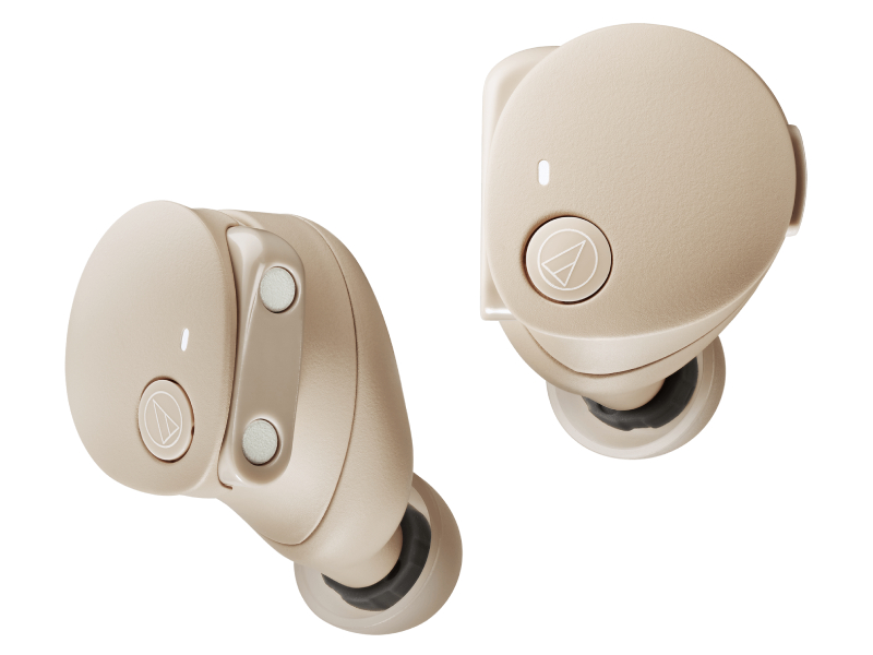 Audio Technica Wireless Earbuds in Beige - ATH-CKS50TW2BG