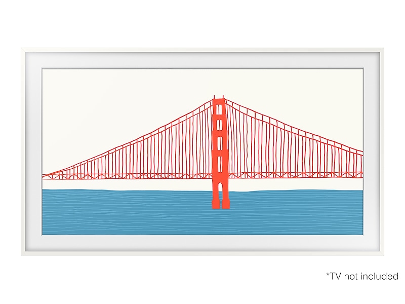 50" Samsung The Frame Customizable Bezel In Modern White - VG-SCFA50WTBZA