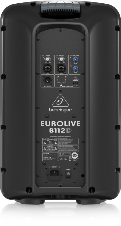 Behringer Active 2-Way PA Speaker System with Wireless Option and Integrated Mixer - Eurolive B112D