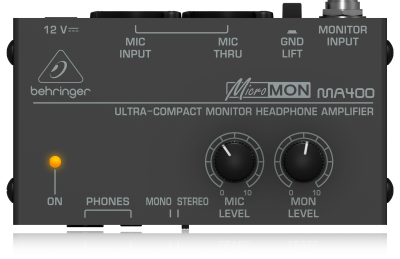 Behringer Ultra-Compact Monitor Headphone Amplifier - MA400
