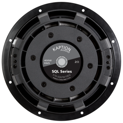 Kaption Audio SQL Series Flat SubWoofer 400 Watt RMS Dual 2 Ohms - 570-SQLFW10D2