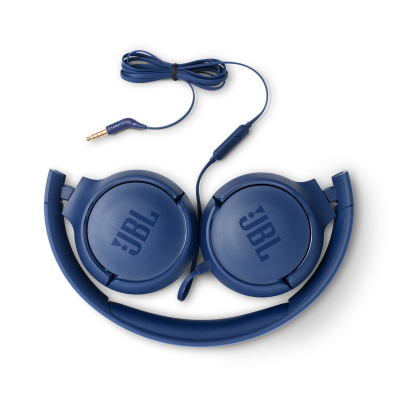 JBL Tune 500 Wired On-Ear Headphones - JBLT500BLUAM