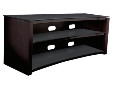 Sonora Curved Wood and Glass TV Stand - S54V55B
